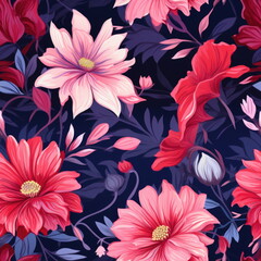 seamless flower, colorful wallpaper