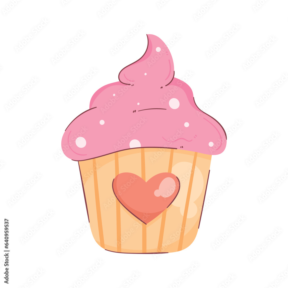 Poster pink cupcake design