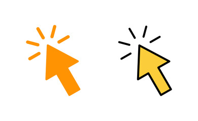 Click icon set for web and mobile app. pointer arrow sign and symbol. cursor icon