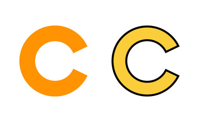 Copyright icon set for web and mobile app. copyright sign and symbol