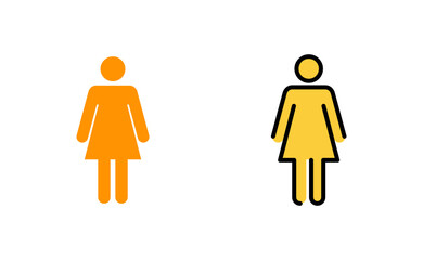 Female icon set for web and mobile app. woman sign and symbol