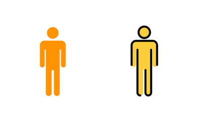 Man icon set  for web and mobile app. male sign and symbol. human symbol