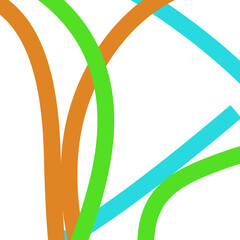 Blue Orange Green Lines Abstract Background 