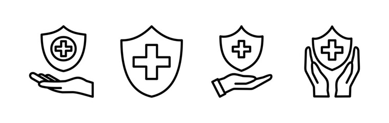 Health insurance icon vector. medical insurance icon