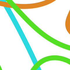 Blue Orange Green Lines Abstract Background 