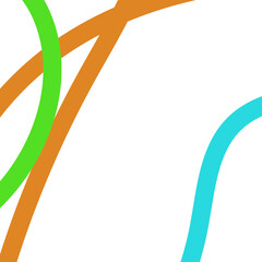 Blue Orange Green Lines Abstract Background 