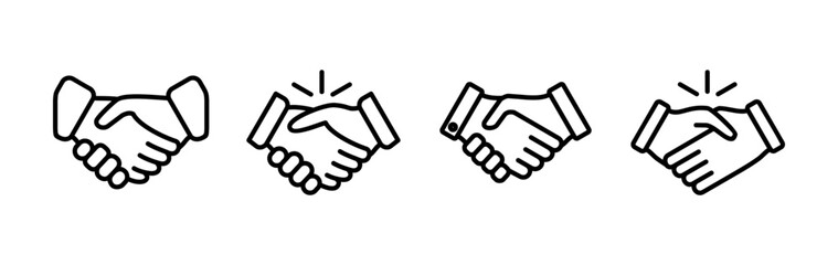 Hand shake icon vector. business handshake. contract agreement. partnership