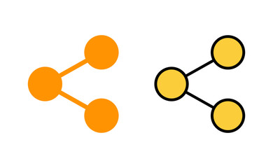 Share icon set for web and mobile app. Sharing sign and symbol