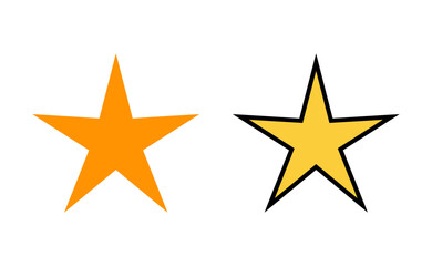 Fototapeta premium Star Icon set for web and mobile app. rating sign and symbol. favourite star icon