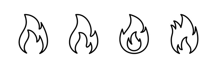 Obraz premium Fire icon vector. fire flame icon
