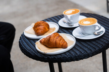 croissant and coffee