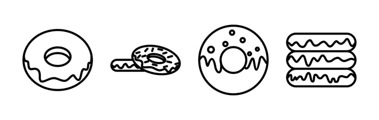 Donut icon vector. doughnut icon. donut logo