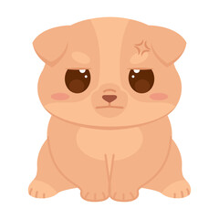 Obraz na płótnie Canvas Isolated cute angry dog character Vector