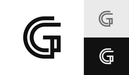 Letter GG initial monogram logo design