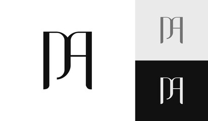 Letter PA initial monogram logo design