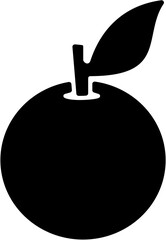 orange fruit icon. Editable vector file. Recolorable