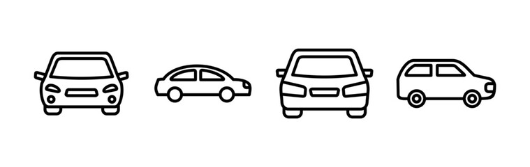Obraz na płótnie Canvas Car icon vector. Car sign. sedan