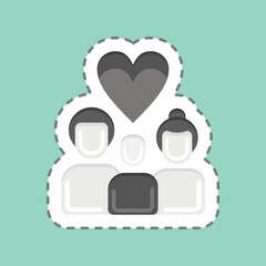 Icon Love. related to Family symbol. simple design editable. simple illustration