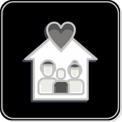 Icon Love Familys. related to Family symbol. simple design editable. simple illustration