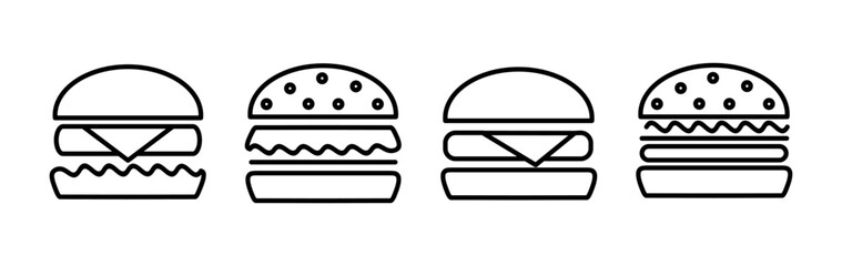 Burger icon vector. hamburger logo icon. fast food icon