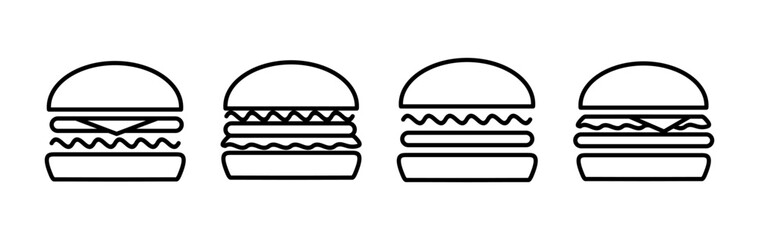 Burger icon vector. hamburger logo icon. fast food icon