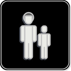 Icon Father And Son. related to Family symbol. simple design editable. simple illustration
