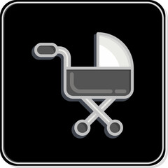 Icon Baby Carriage. related to Family symbol. simple design editable. simple illustration