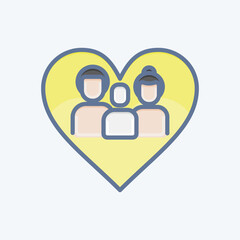 Icon Loves. related to Family symbol. simple design editable. simple illustration