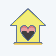 Icon Love Family. related to Family symbol. simple design editable. simple illustration