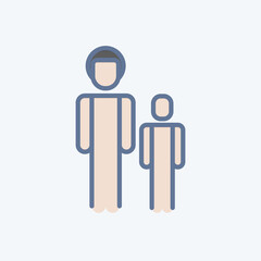 Icon Father And Son. related to Family symbol. simple design editable. simple illustration