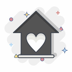 Icon Love Family. related to Family symbol. simple design editable. simple illustration