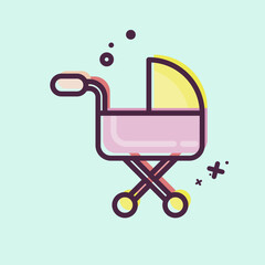 Icon Baby Carriage. related to Family symbol. simple design editable. simple illustration