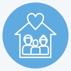 Fototapeta premium Icon Love Familys. related to Family symbol. glyph style. simple design editable. simple illustration