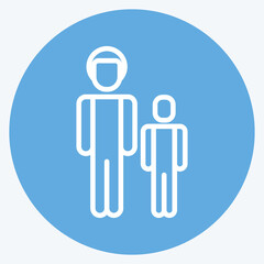 Icon Father And Son. related to Family symbol. glyph style. simple design editable. simple illustration