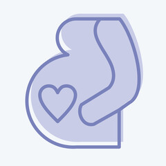 Icon Pregnancy. related to Family symbol. simple design editable. simple illustration