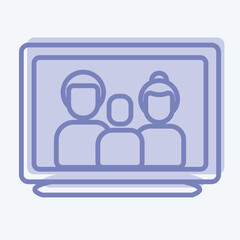 Icon Photoframe. related to Family symbol. simple design editable. simple illustration