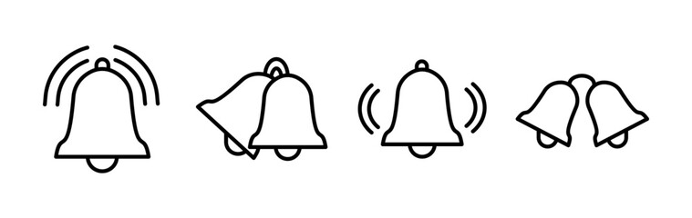 Bell Icon vector in trendy flat style isolated. Notification symbol web site design