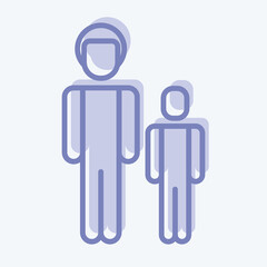 Icon Father And Son. related to Family symbol. glyph style. simple design editable. simple illustration