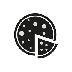 Pizza icon. Vector illustration. EPS 10.