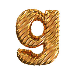 Ribbed gold symbol. letter g