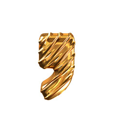 Ribbed gold symbol
