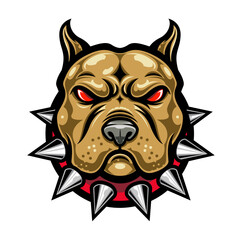 Pitbull head mascot vector