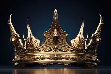 golden crown on black background