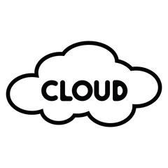 cloud computing concept illustration, cloud