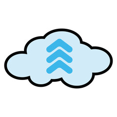 cloud computing concept illustration, cloud