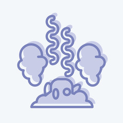 Icon Trash pollution. related to Environment symbol. two tone style. simple illustration. conservation. earth. clean