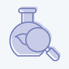 Icon Natural Research. related to Environment symbol. two tone style. simple illustration. conservation. earth. clean