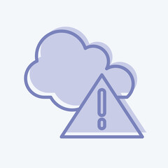 Icon Environment Alert. related to Environment symbol. two tone style. simple illustration. conservation. earth. clean