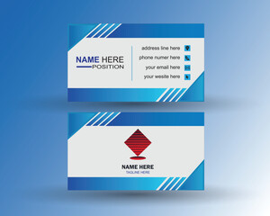 Clean vector business card design