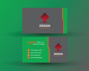 Clean vector business card design